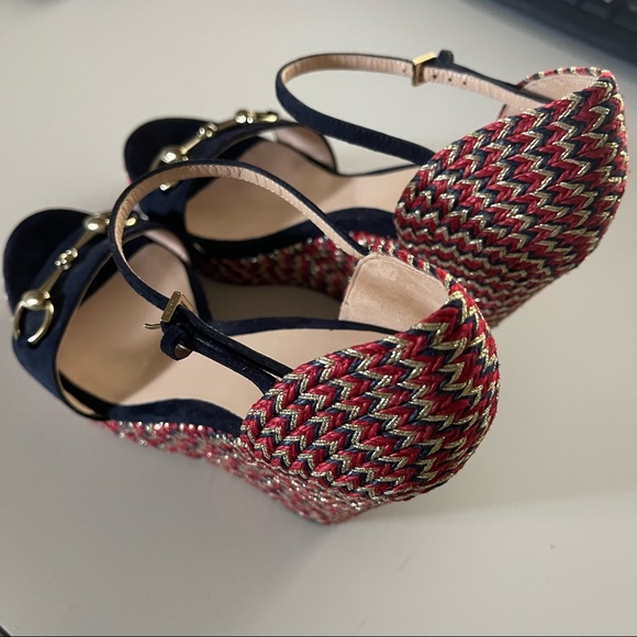 Gucci Limited Edition Horsebit Espadrille Wedges - Picture 6 of 15